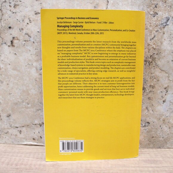 Springer Managing Complexity: Proceedings of the 8th World Conference Book - Picture 3 of 4